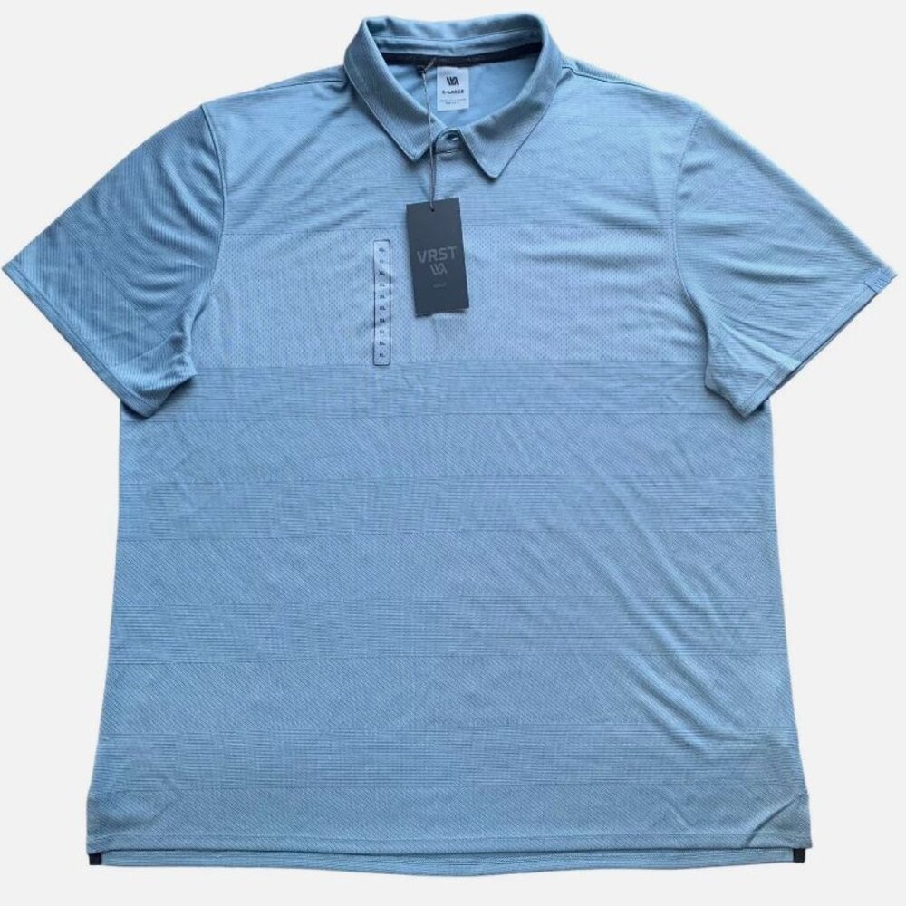 The VRST Men's Jacquard Tapered Golf Polo